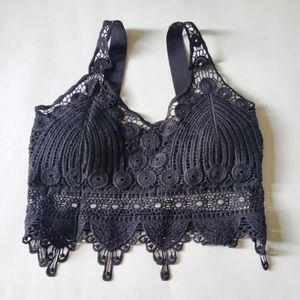 Black lace bralette